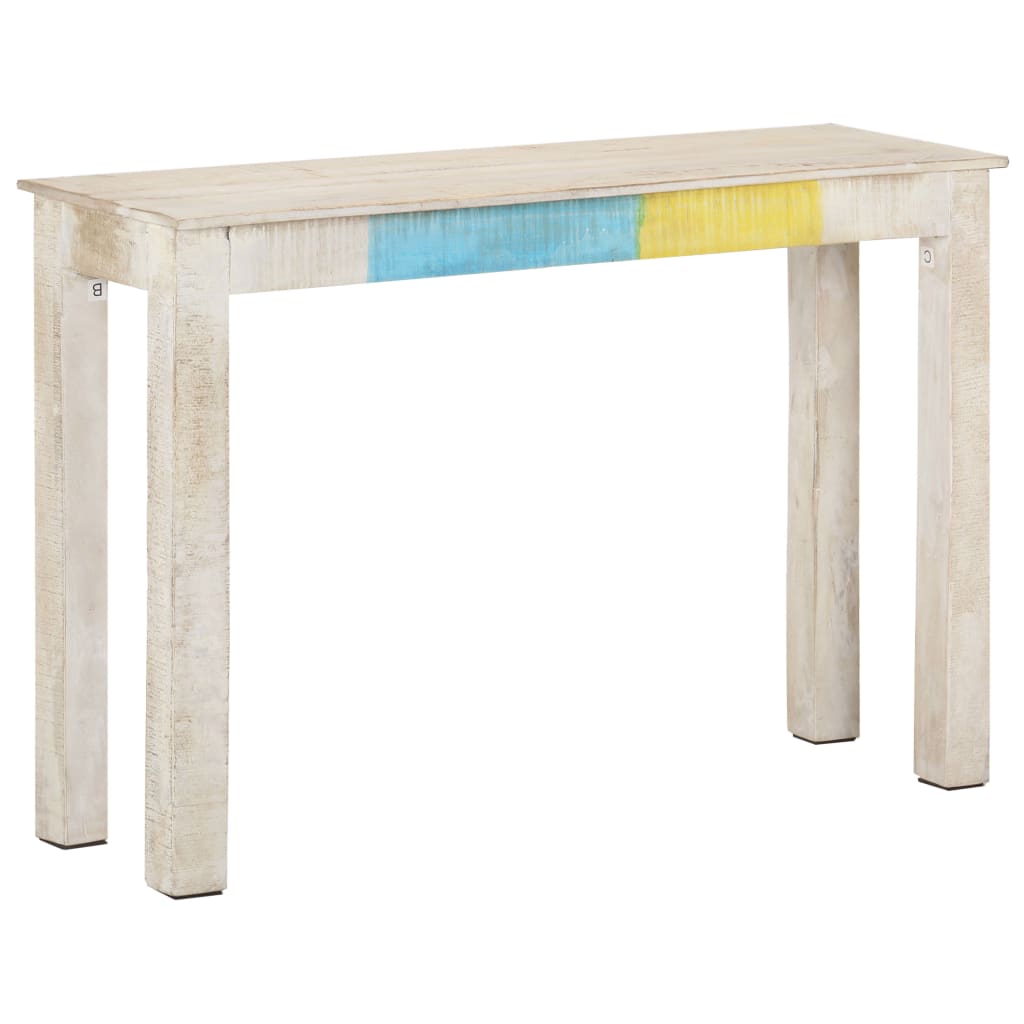 Wandtafel 115x35x77 cm ruw mangohout wit is nu te koop bij PeponiXL, paradijselijk wonen!