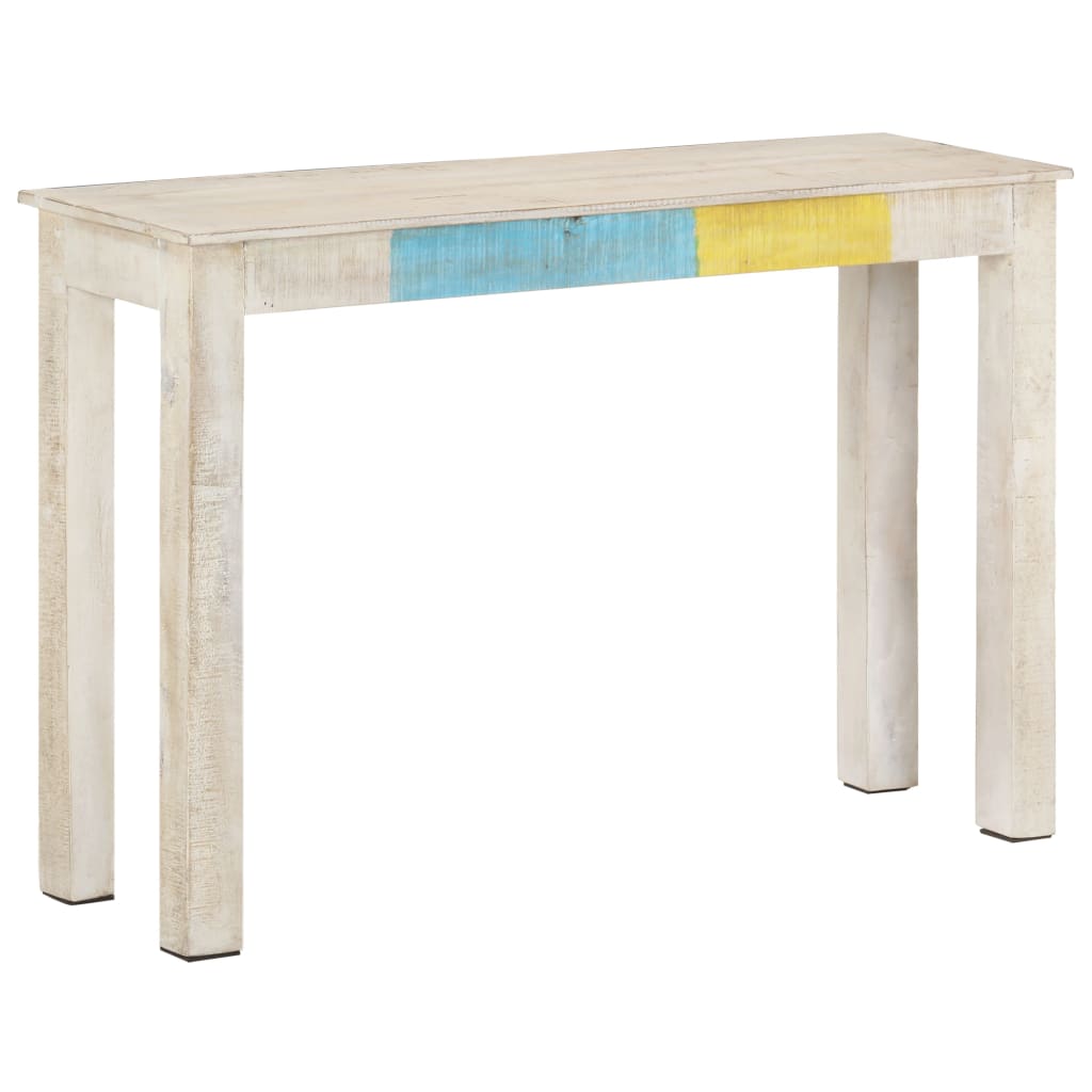 Wandtafel 115x35x77 cm ruw mangohout wit is nu te koop bij PeponiXL, paradijselijk wonen!