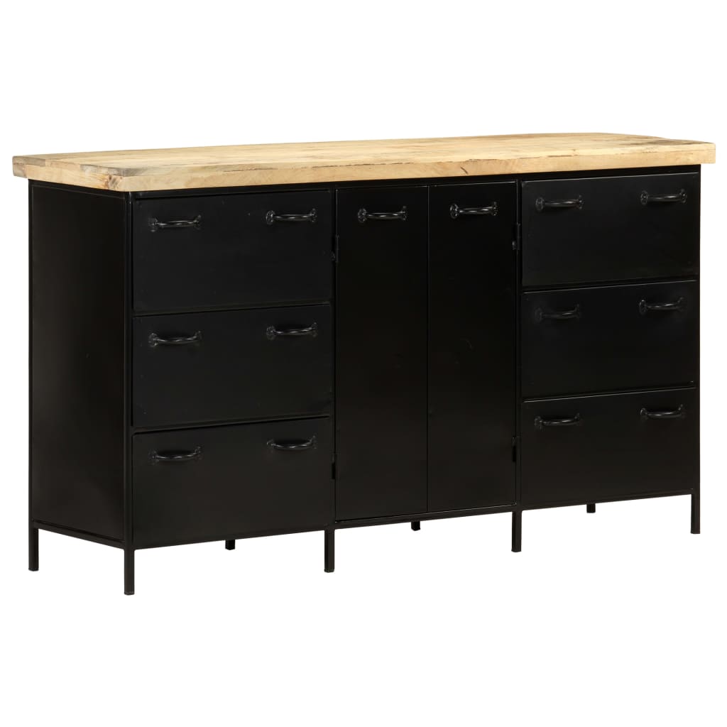 Dressoir 140x38x76 cm ruw mangohout is nu te koop bij PeponiXL, paradijselijk wonen!