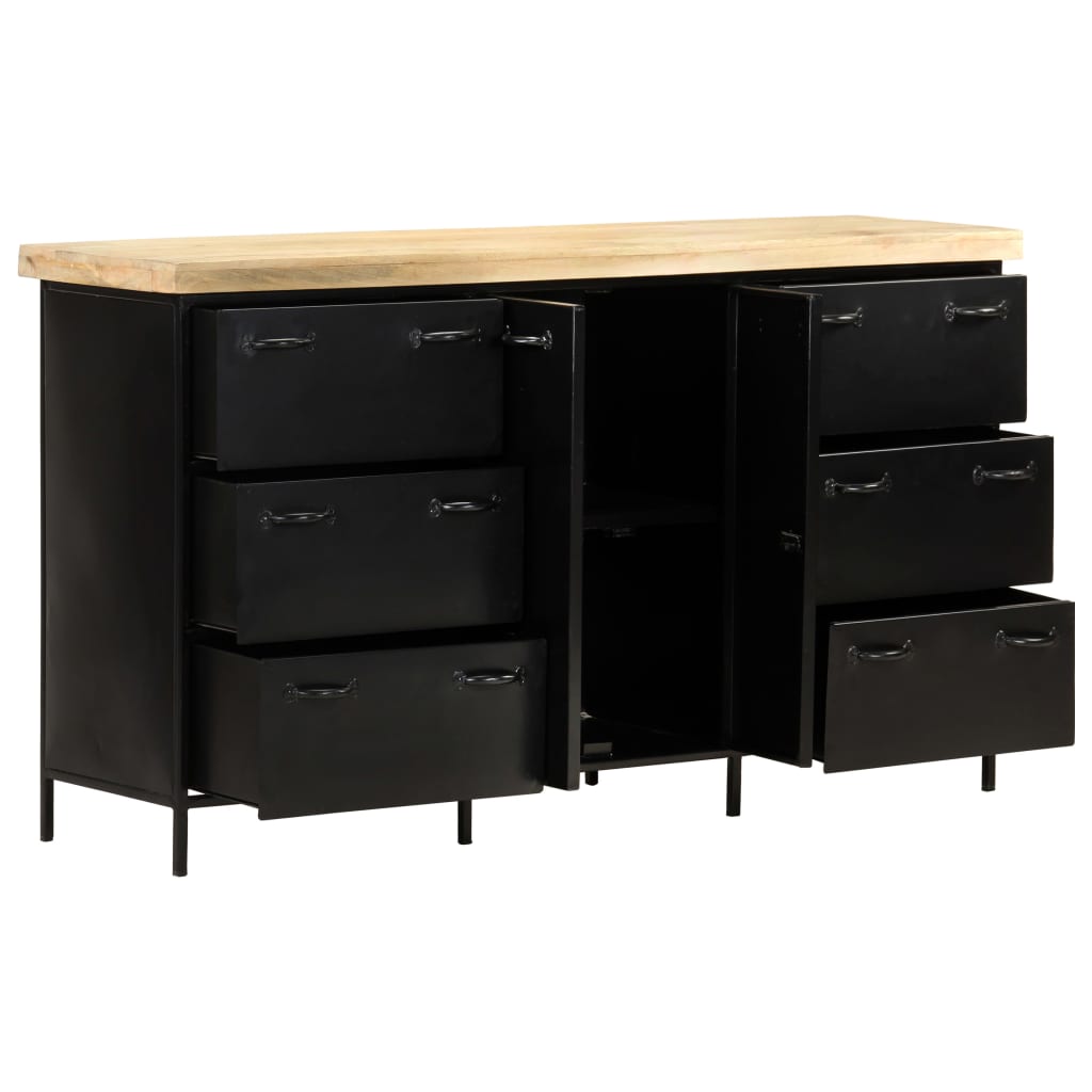 Dressoir 140x38x76 cm ruw mangohout is nu te koop bij PeponiXL, paradijselijk wonen!