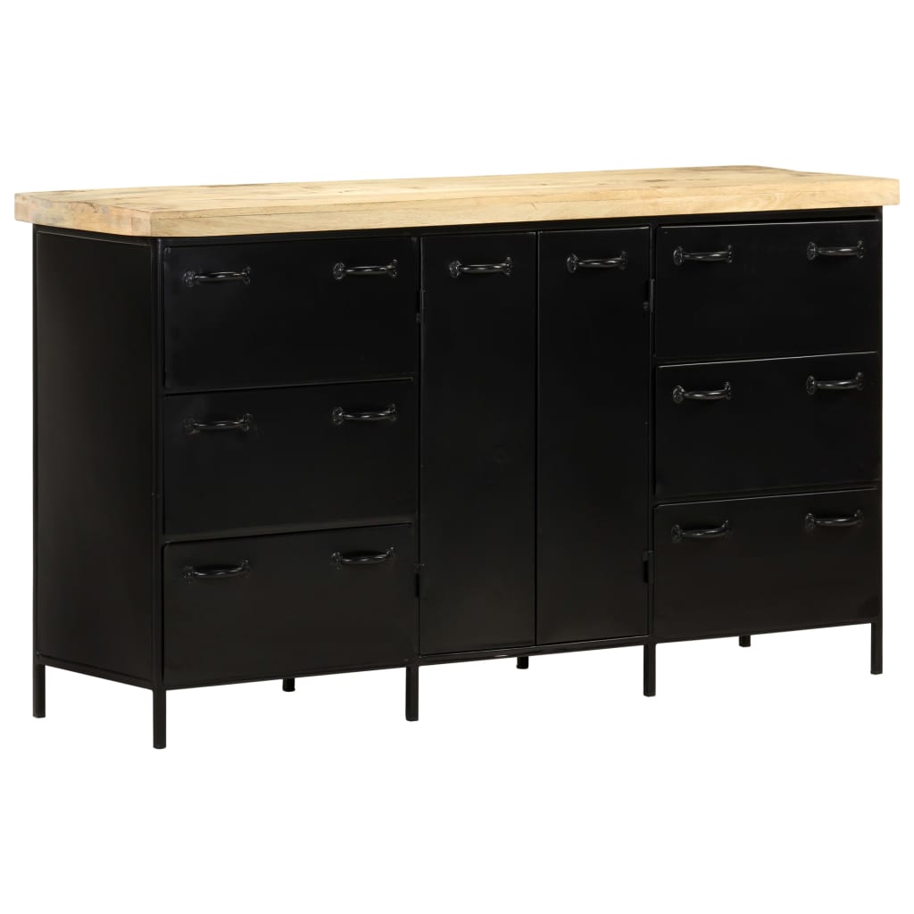 Dressoir 140x38x76 cm ruw mangohout is nu te koop bij PeponiXL, paradijselijk wonen!