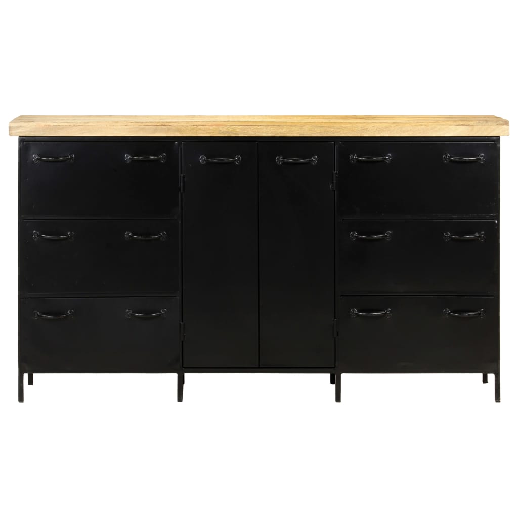 Dressoir 140x38x76 cm ruw mangohout is nu te koop bij PeponiXL, paradijselijk wonen!