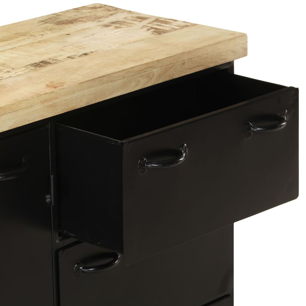 Dressoir 140x38x76 cm ruw mangohout is nu te koop bij PeponiXL, paradijselijk wonen!