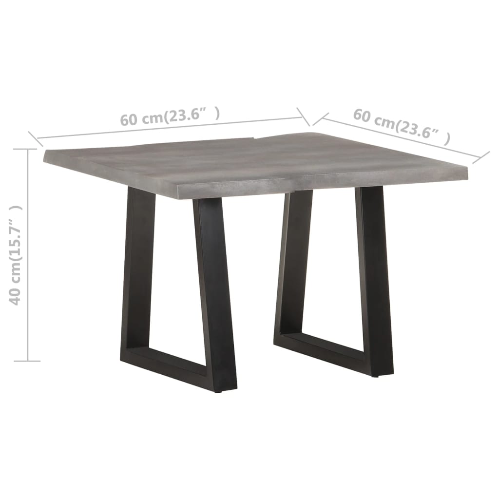 Salontafel met natuurlijke randen 60x60x40 cm acaciahout is nu te koop bij PeponiXL, paradijselijk wonen!