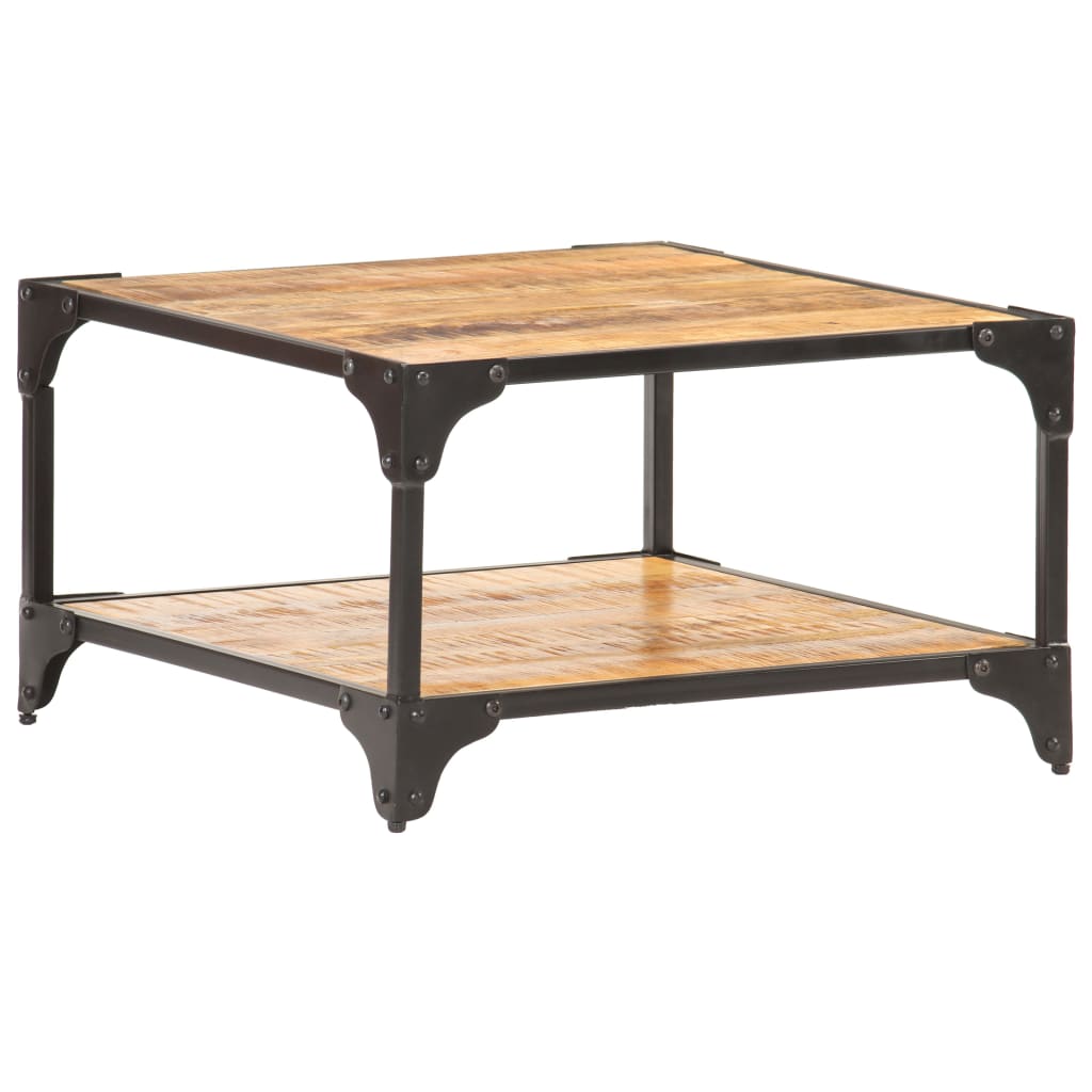 Salontafel 60x60x35 cm massief mangohout is nu te koop bij PeponiXL, paradijselijk wonen!