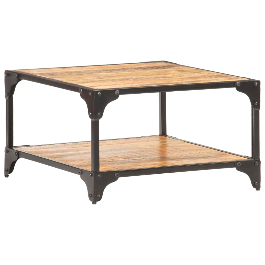 Salontafel 60x60x35 cm massief mangohout is nu te koop bij PeponiXL, paradijselijk wonen!