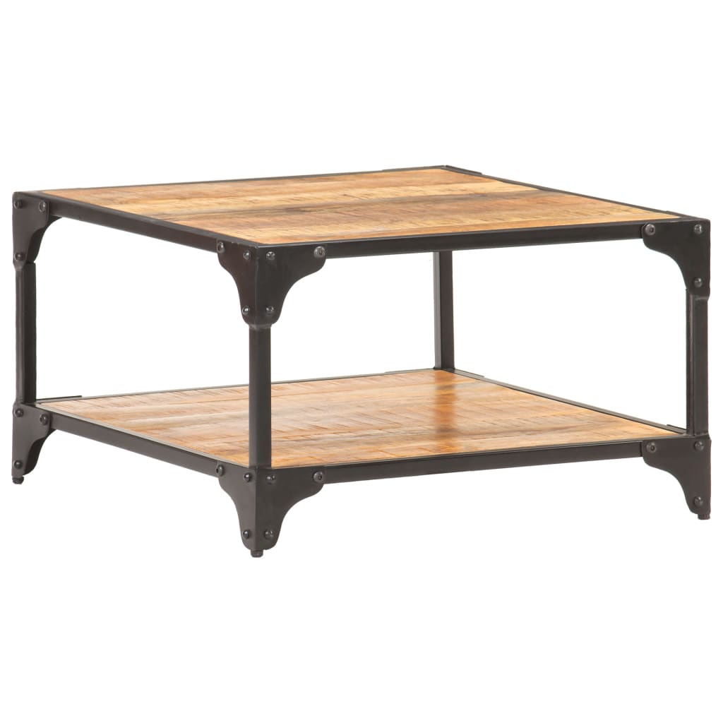 Salontafel 60x60x35 cm massief mangohout is nu te koop bij PeponiXL, paradijselijk wonen!