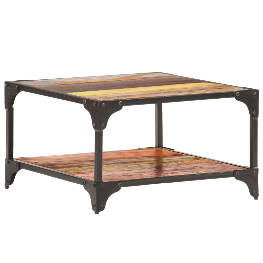 Salontafel 60x60x35 cm massief gerecycled hout is nu te koop bij PeponiXL, paradijselijk wonen!