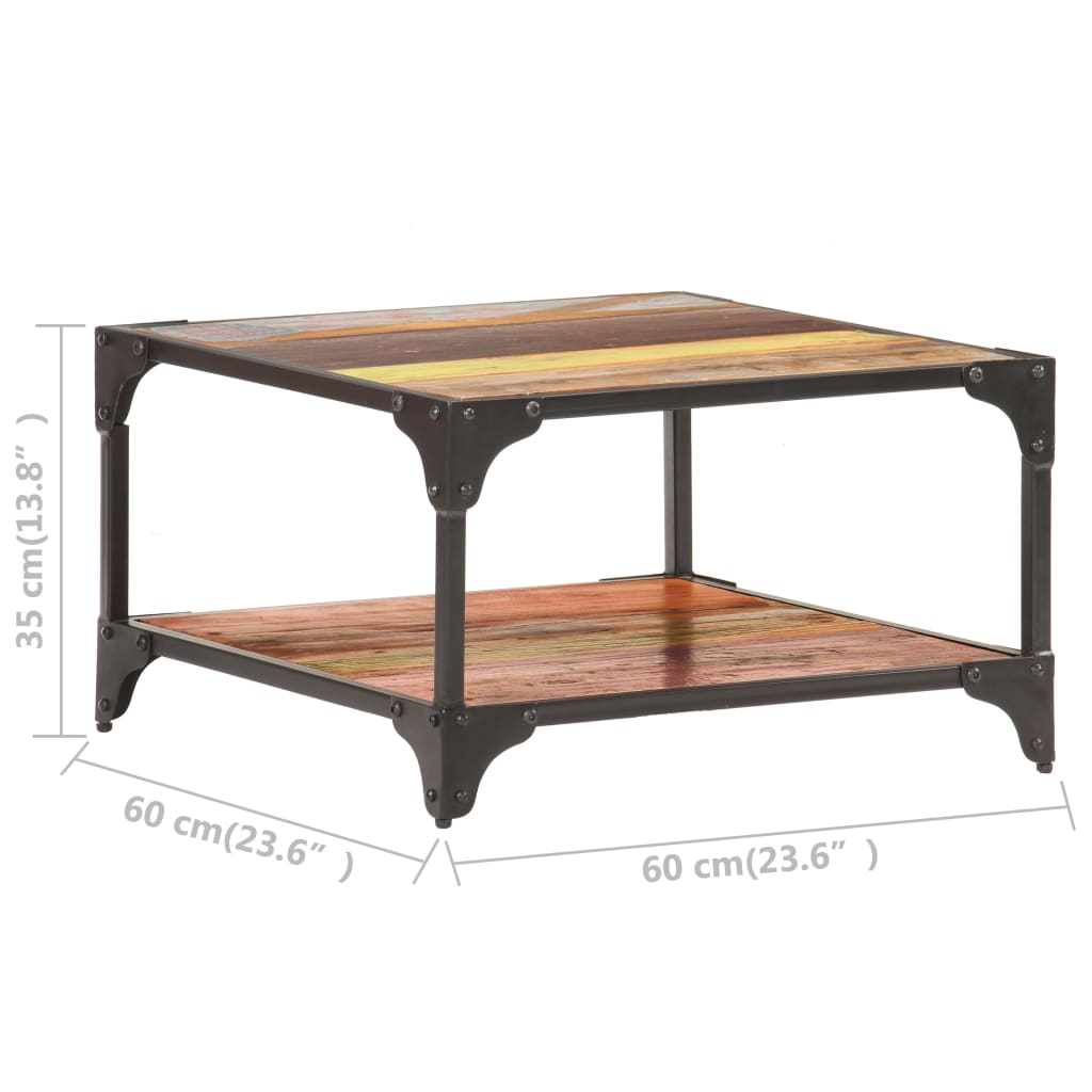 Salontafel 60x60x35 cm massief gerecycled hout is nu te koop bij PeponiXL, paradijselijk wonen!