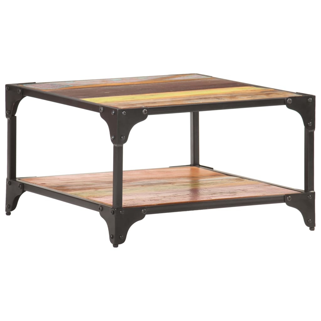 Salontafel 60x60x35 cm massief gerecycled hout is nu te koop bij PeponiXL, paradijselijk wonen!