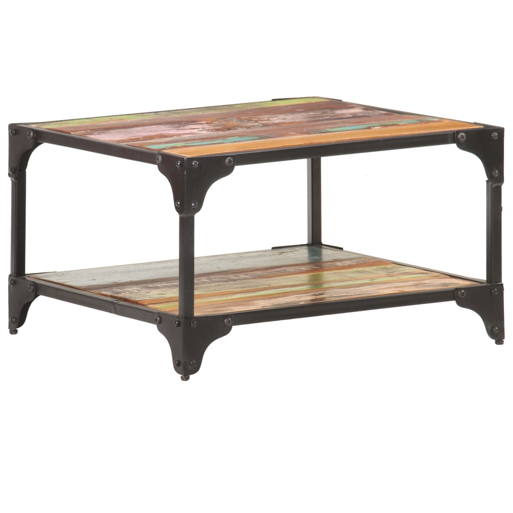 Salontafel 60x60x35 cm massief gerecycled hout is nu te koop bij PeponiXL, paradijselijk wonen!