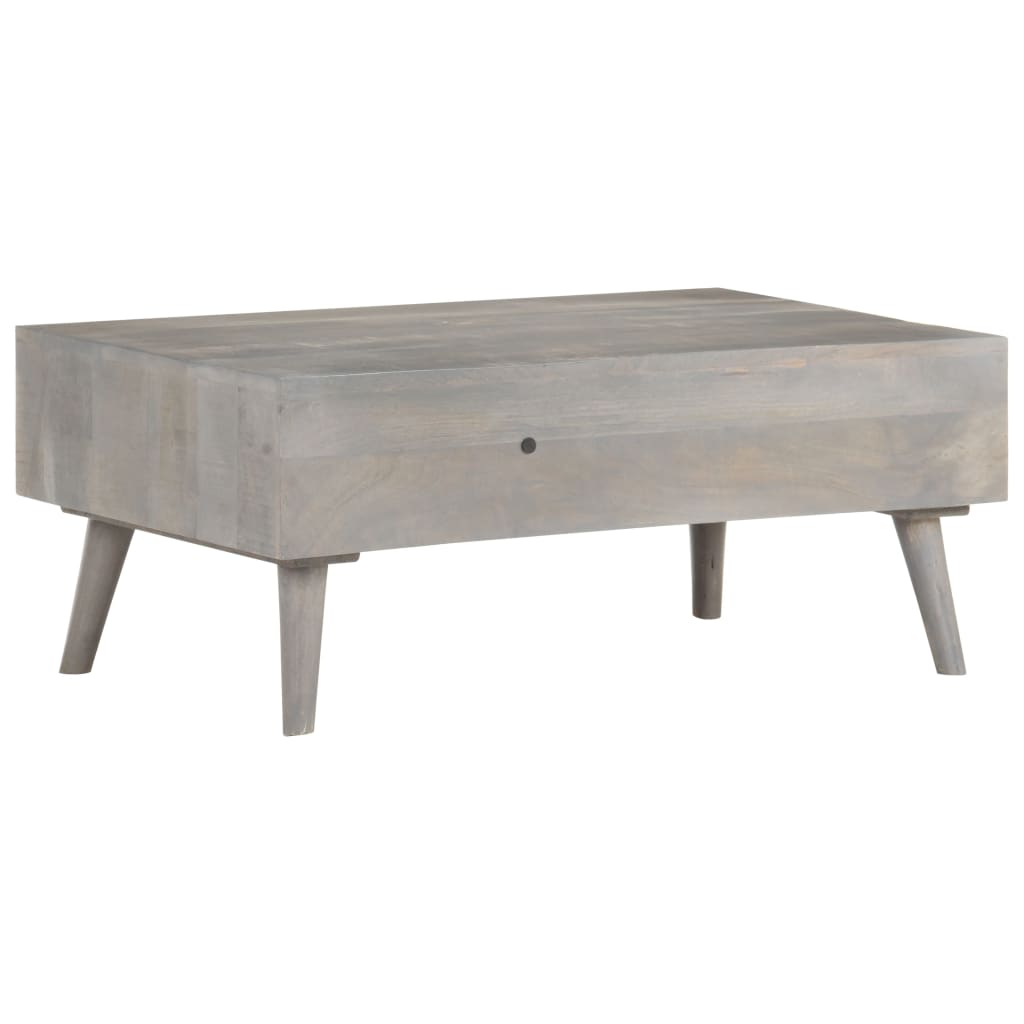 Salontafel 100x60x40 cm massief ruw mangohout grijs is nu te koop bij PeponiXL, paradijselijk wonen!