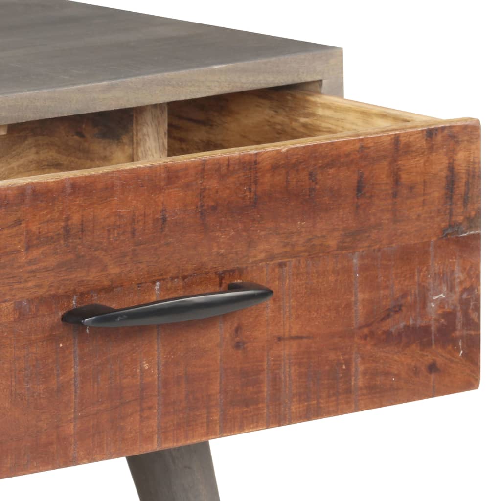 Salontafel 100x60x40 cm massief ruw mangohout grijs is nu te koop bij PeponiXL, paradijselijk wonen!