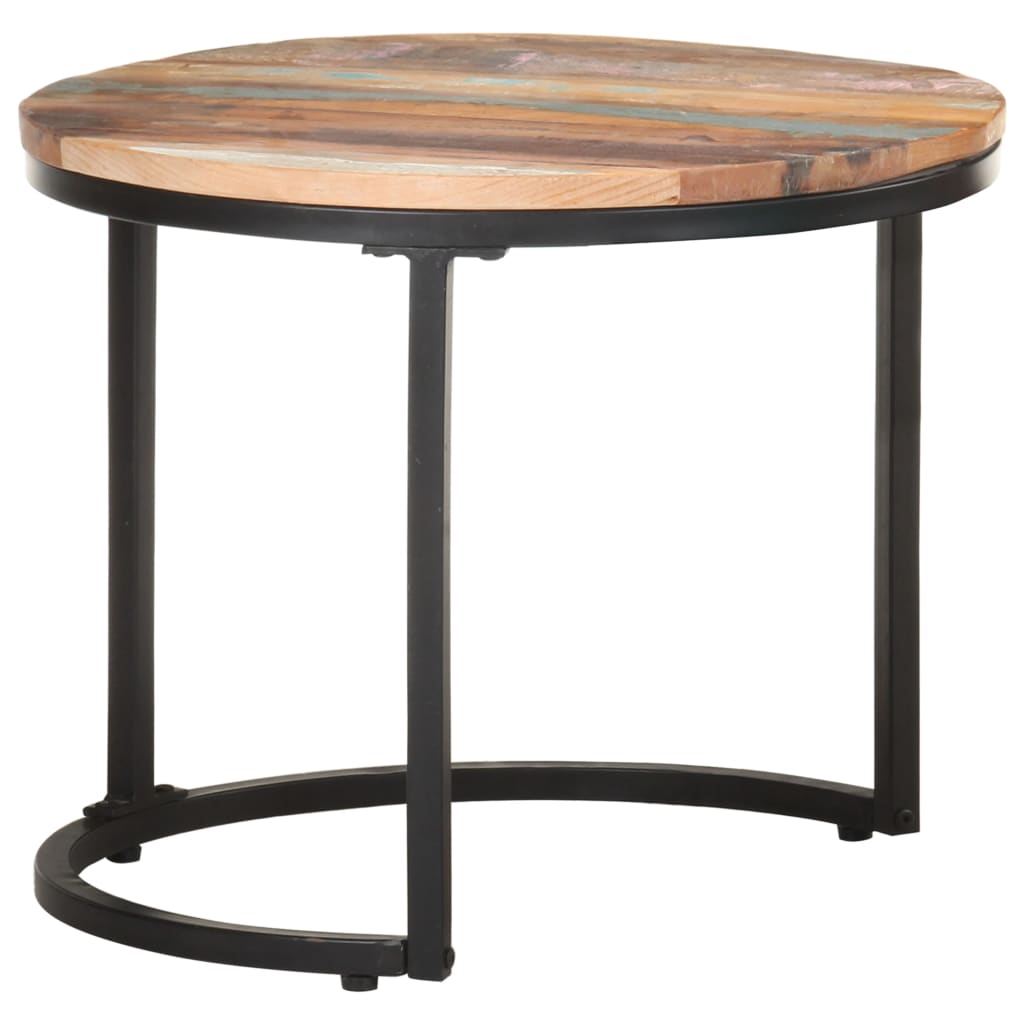 Bijzettafel 3 st massief gerecycled hout is nu te koop bij PeponiXL, paradijselijk wonen!