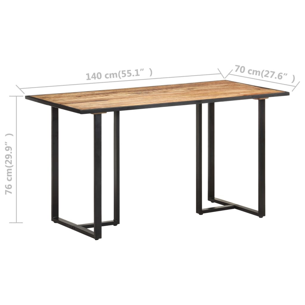 Eettafel 140 cm ruw mangohout is nu te koop bij PeponiXL, paradijselijk wonen!