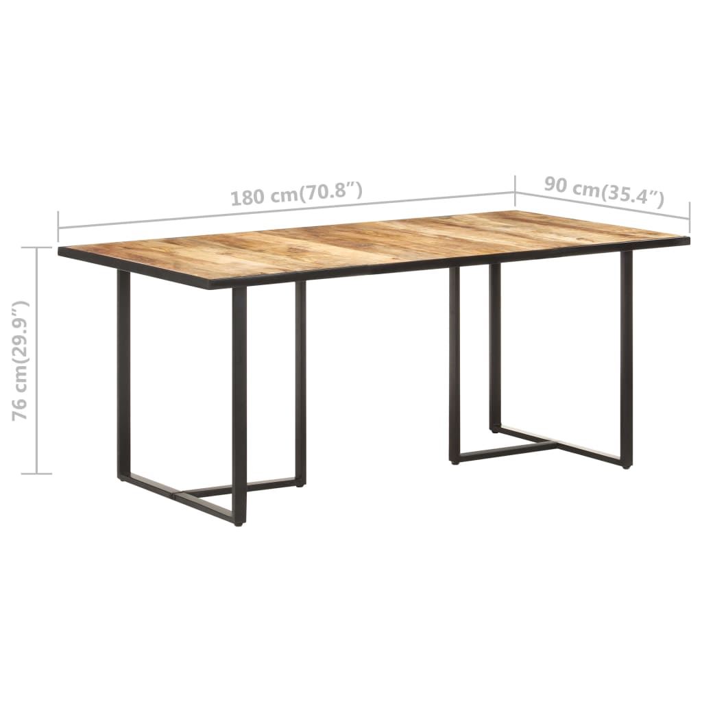 Eettafel 180 cm ruw mangohout is nu te koop bij PeponiXL, paradijselijk wonen!