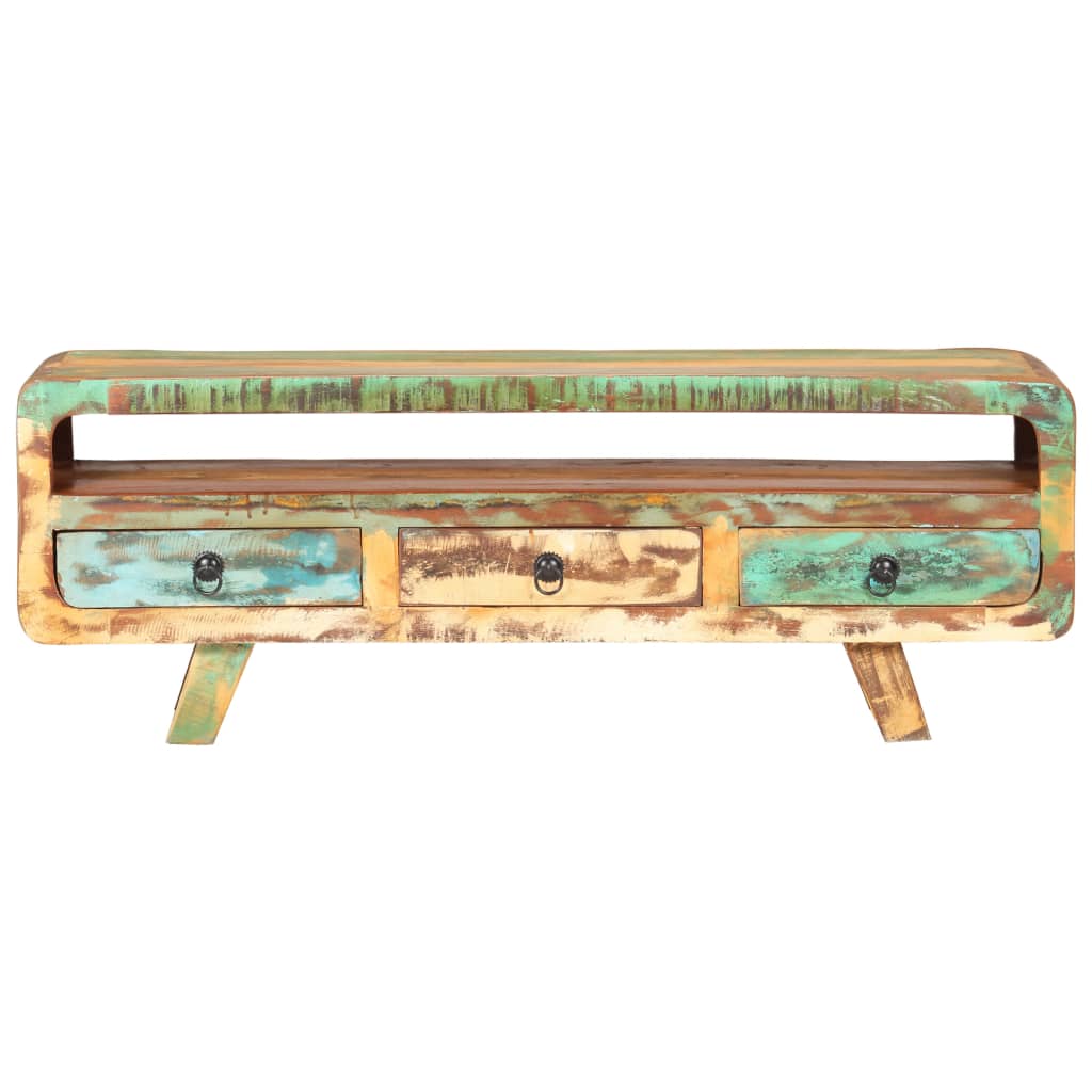 Tv-meubel 117x30x41 cm massief gerecycled hout is nu te koop bij PeponiXL, paradijselijk wonen!