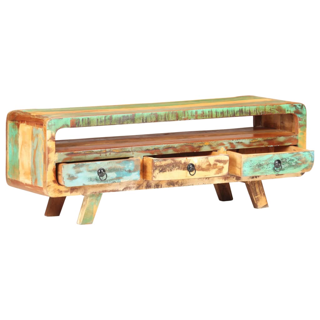 Tv-meubel 117x30x41 cm massief gerecycled hout is nu te koop bij PeponiXL, paradijselijk wonen!