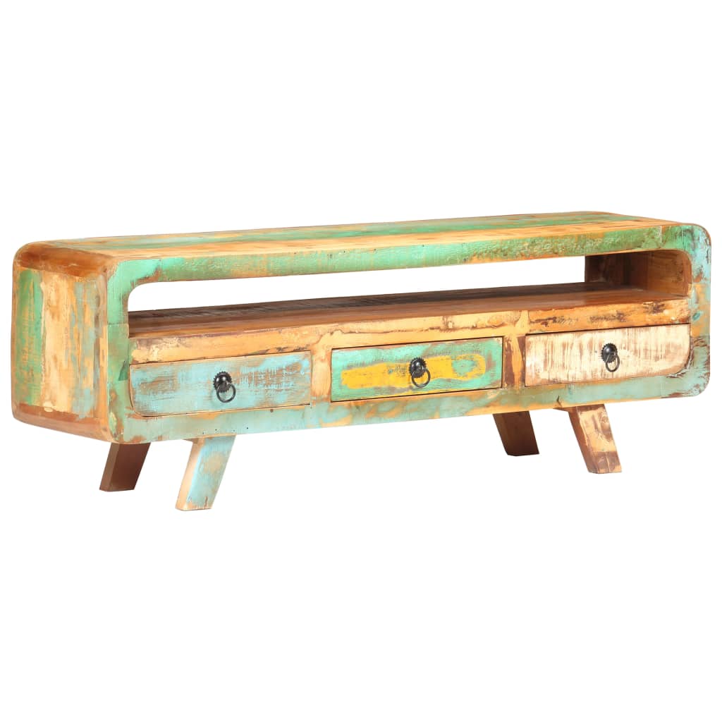 Tv-meubel 117x30x41 cm massief gerecycled hout is nu te koop bij PeponiXL, paradijselijk wonen!