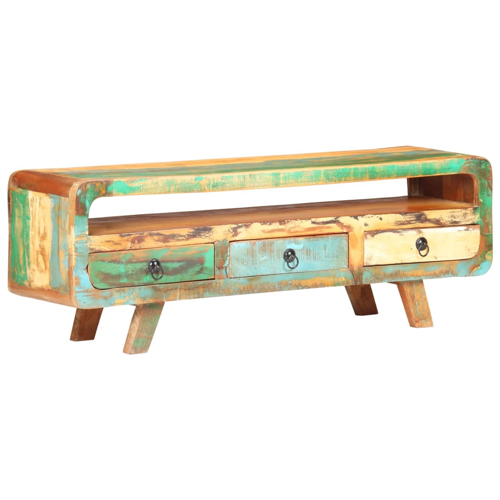 Tv-meubel 117x30x41 cm massief gerecycled hout is nu te koop bij PeponiXL, paradijselijk wonen!