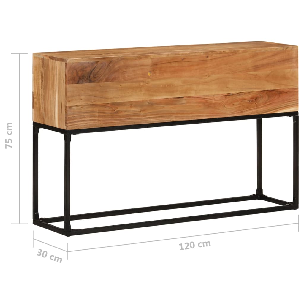 Wandtafel 120x30x75 cm massief acaciahout is nu te koop bij PeponiXL, paradijselijk wonen!