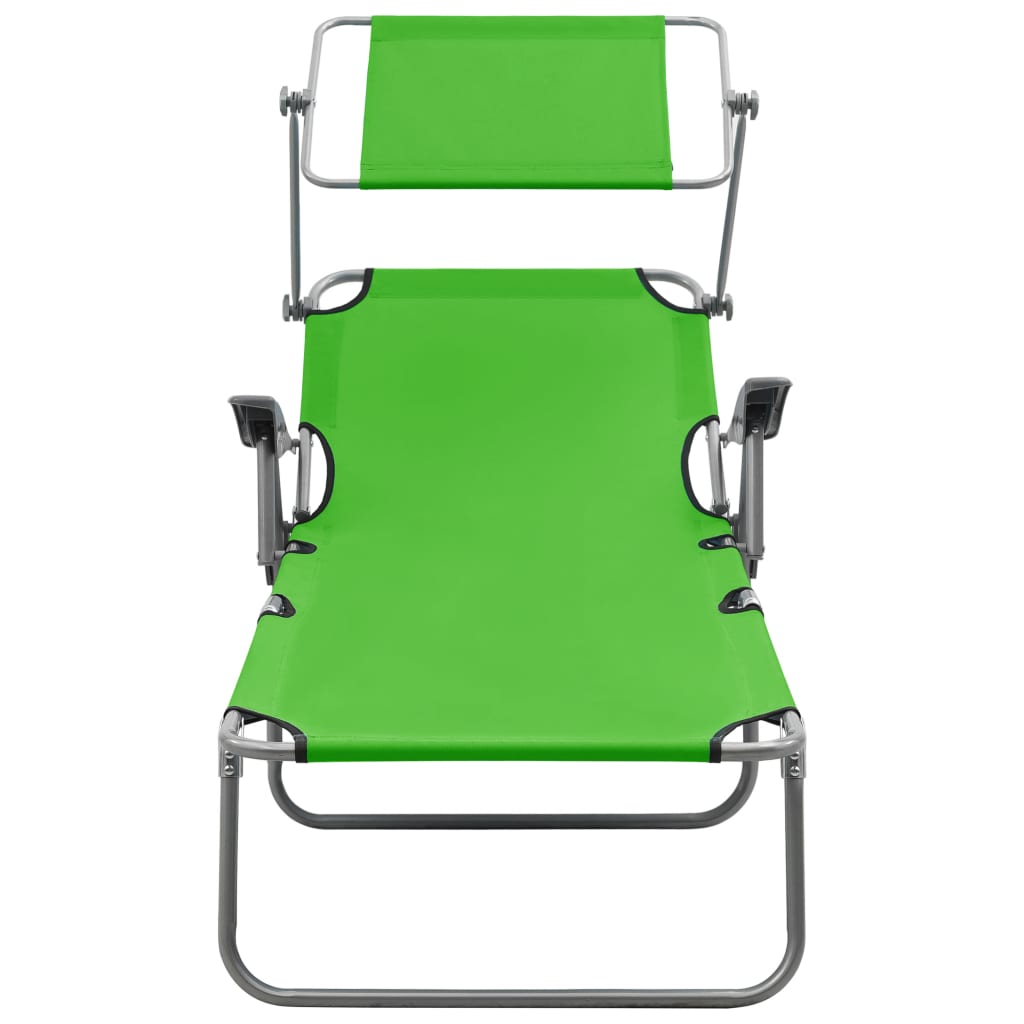 Ligbed met luifel staal groen is nu te koop bij PeponiXL, paradijselijk wonen!