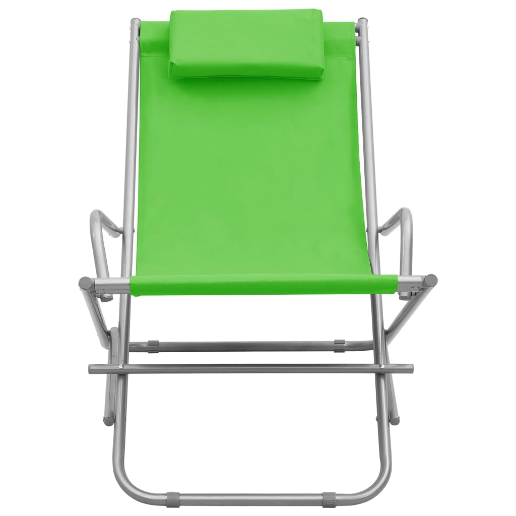 Klapstoelen 2 st staal groen is nu te koop bij PeponiXL, paradijselijk wonen!