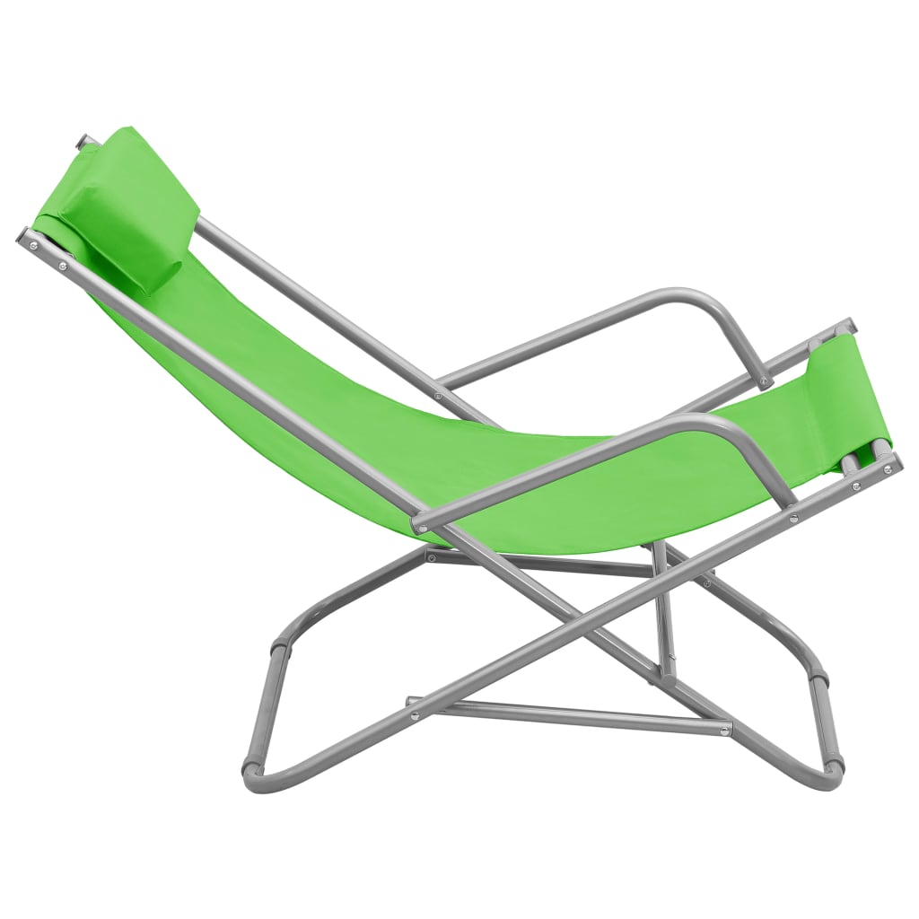 Klapstoelen 2 st staal groen is nu te koop bij PeponiXL, paradijselijk wonen!