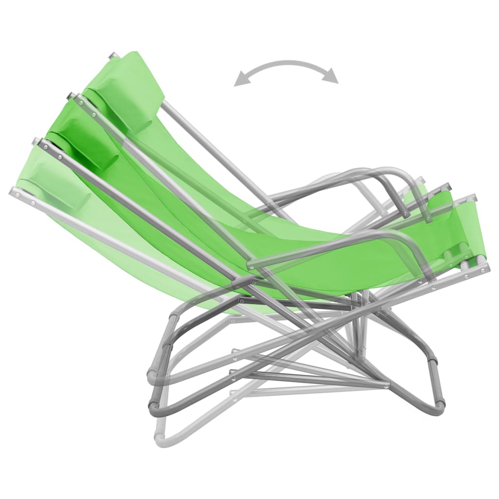 Klapstoelen 2 st staal groen is nu te koop bij PeponiXL, paradijselijk wonen!