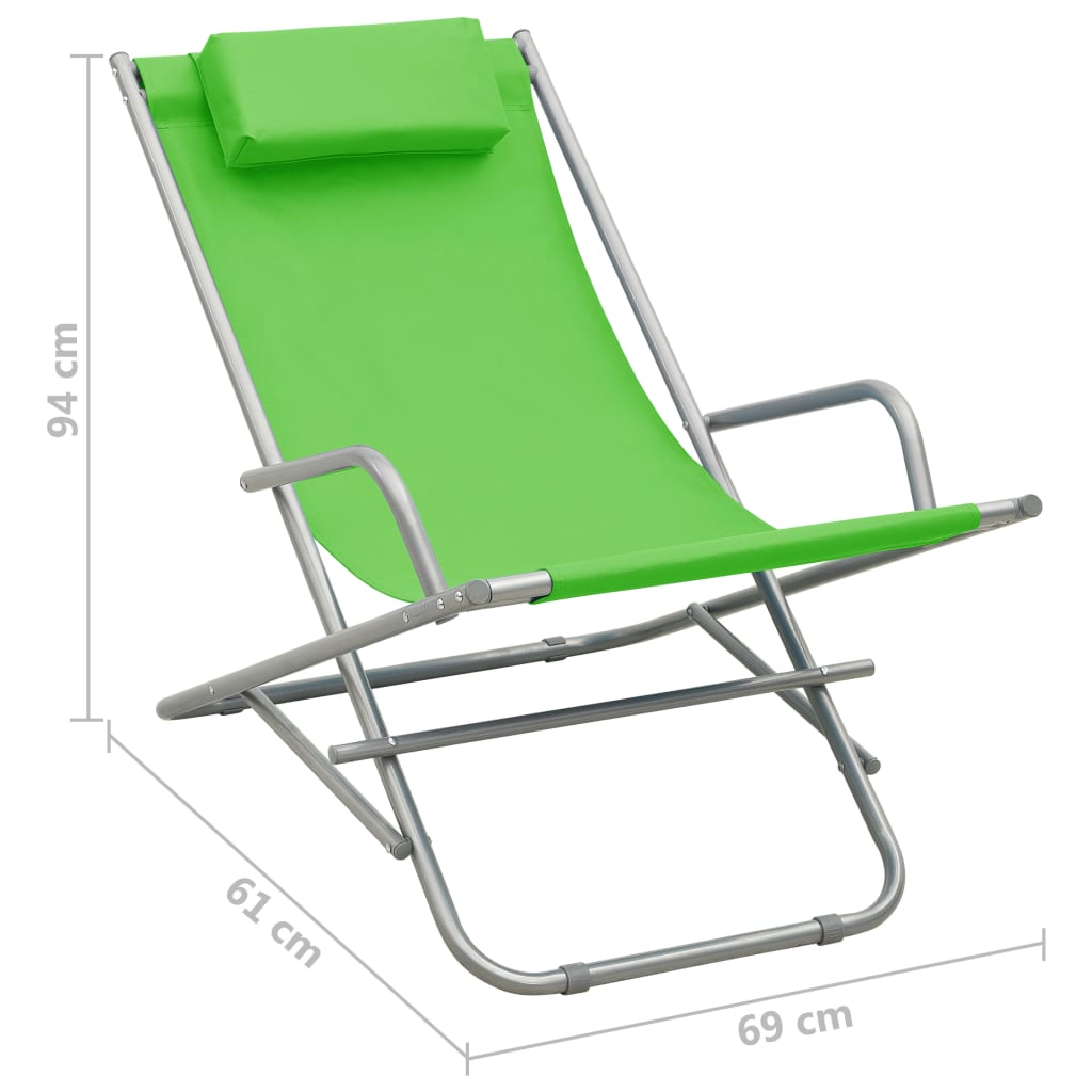 Klapstoelen 2 st staal groen is nu te koop bij PeponiXL, paradijselijk wonen!