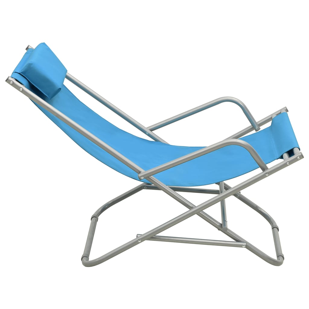 Klapstoelen 2 st staal blauw is nu te koop bij PeponiXL, paradijselijk wonen!