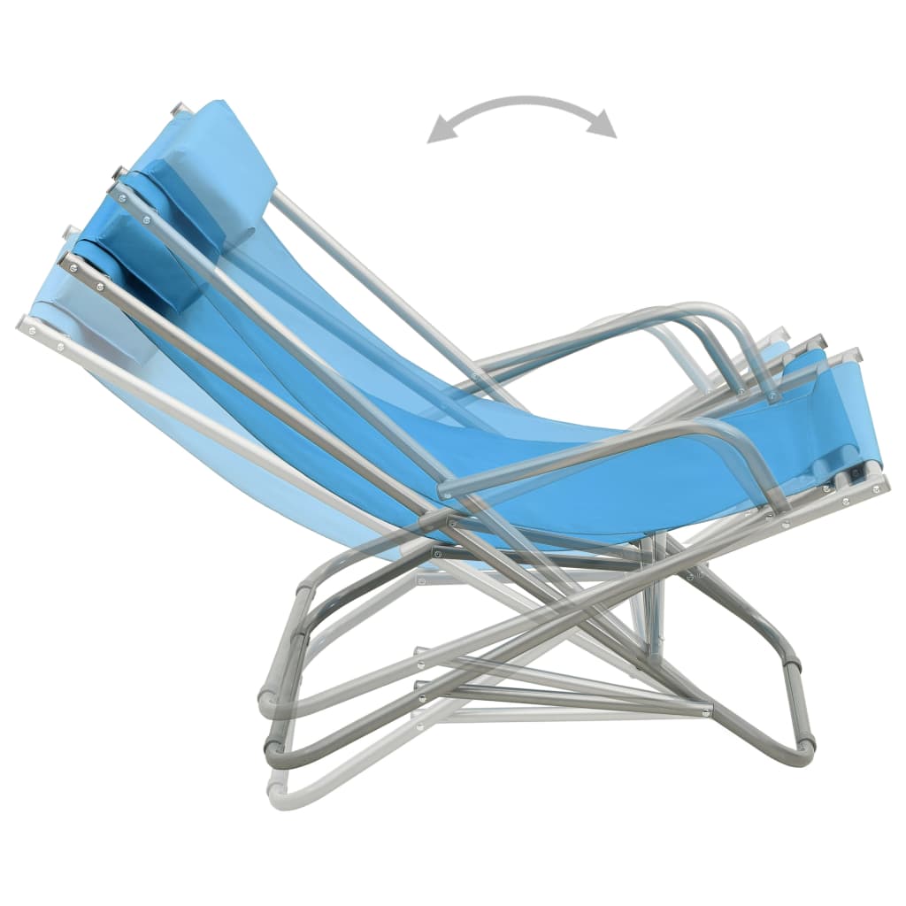 Klapstoelen 2 st staal blauw is nu te koop bij PeponiXL, paradijselijk wonen!