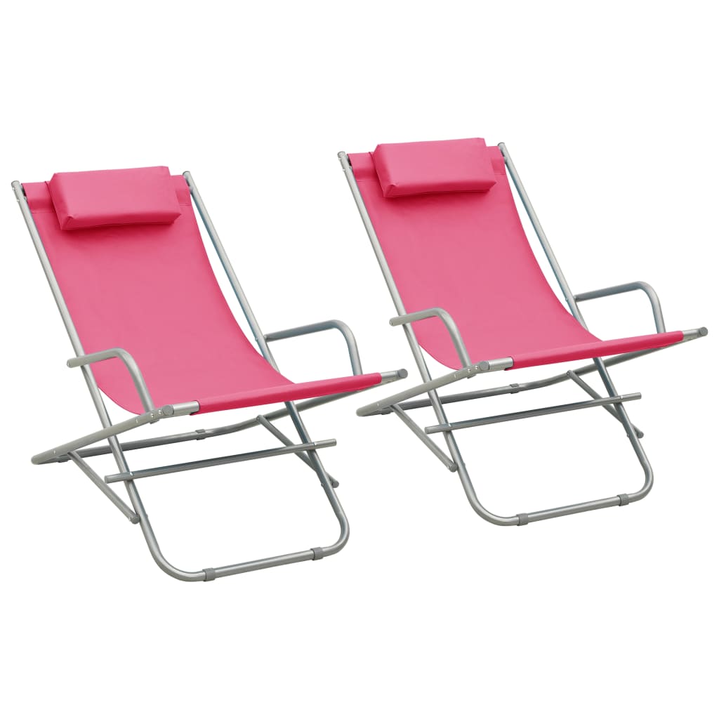 Klapstoelen 2 st staal roze is nu te koop bij PeponiXL, paradijselijk wonen!