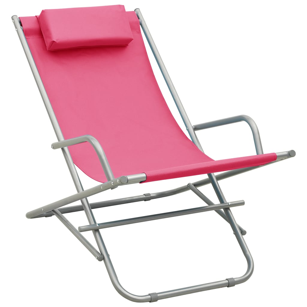 Klapstoelen 2 st staal roze is nu te koop bij PeponiXL, paradijselijk wonen!