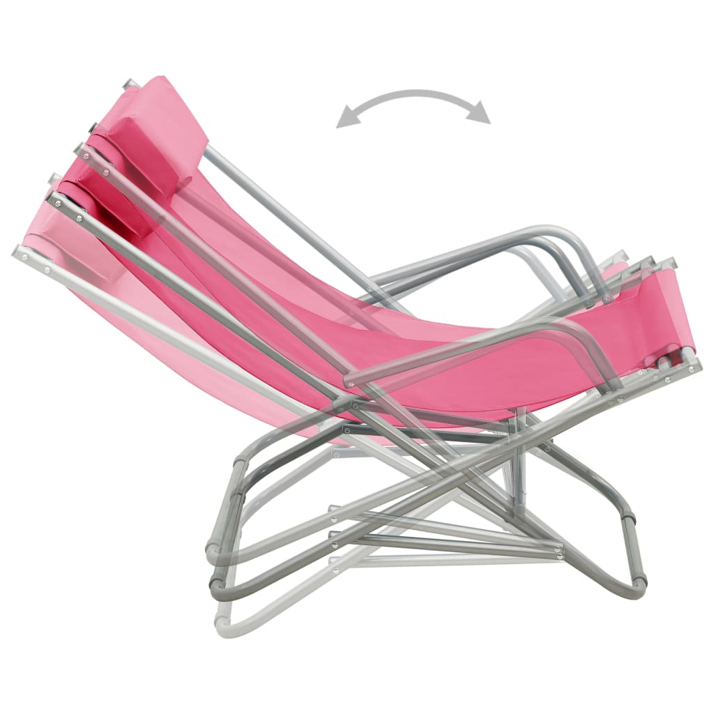 Klapstoelen 2 st staal roze is nu te koop bij PeponiXL, paradijselijk wonen!