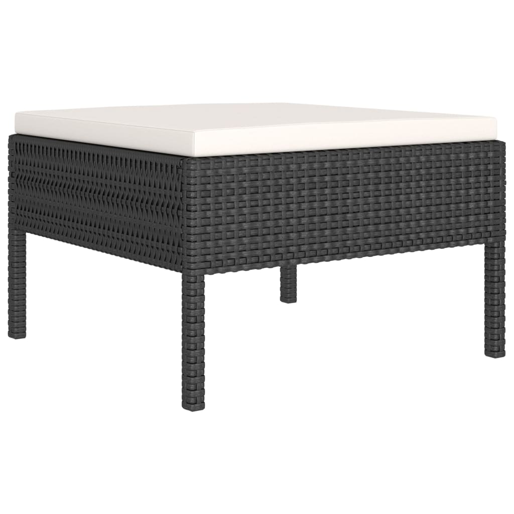 2-delige Loungeset met kussens poly rattan zwart is nu te koop bij PeponiXL, paradijselijk wonen!
