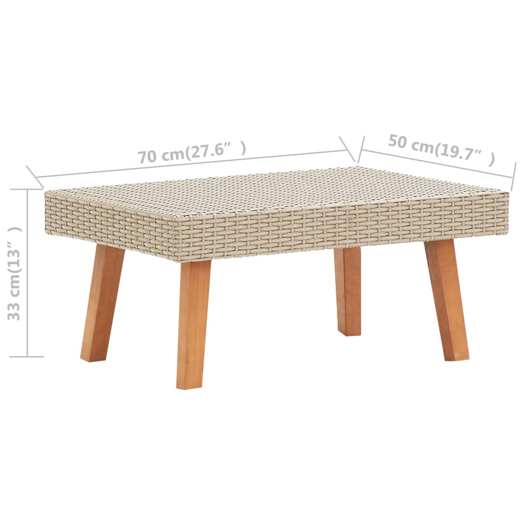 3-delige Loungeset met kussens poly rattan beige is nu te koop bij PeponiXL, paradijselijk wonen!
