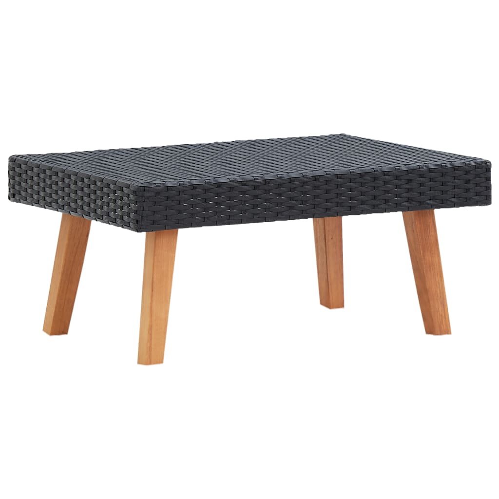 3-delige Loungeset met kussens poly rattan zwart is nu te koop bij PeponiXL, paradijselijk wonen!