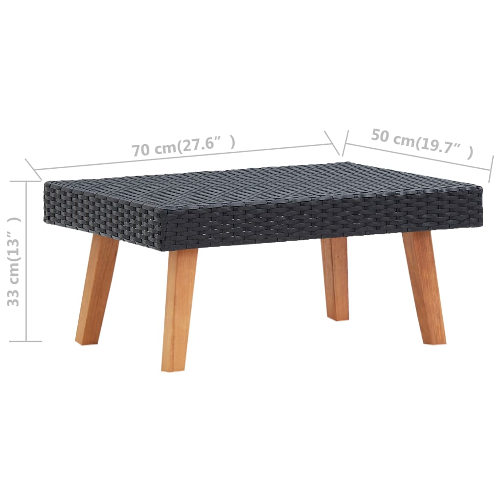 3-delige Loungeset met kussens poly rattan zwart is nu te koop bij PeponiXL, paradijselijk wonen!