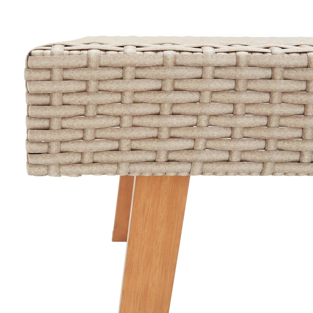 Tuintafel poly rattan beige is nu te koop bij PeponiXL, paradijselijk wonen!