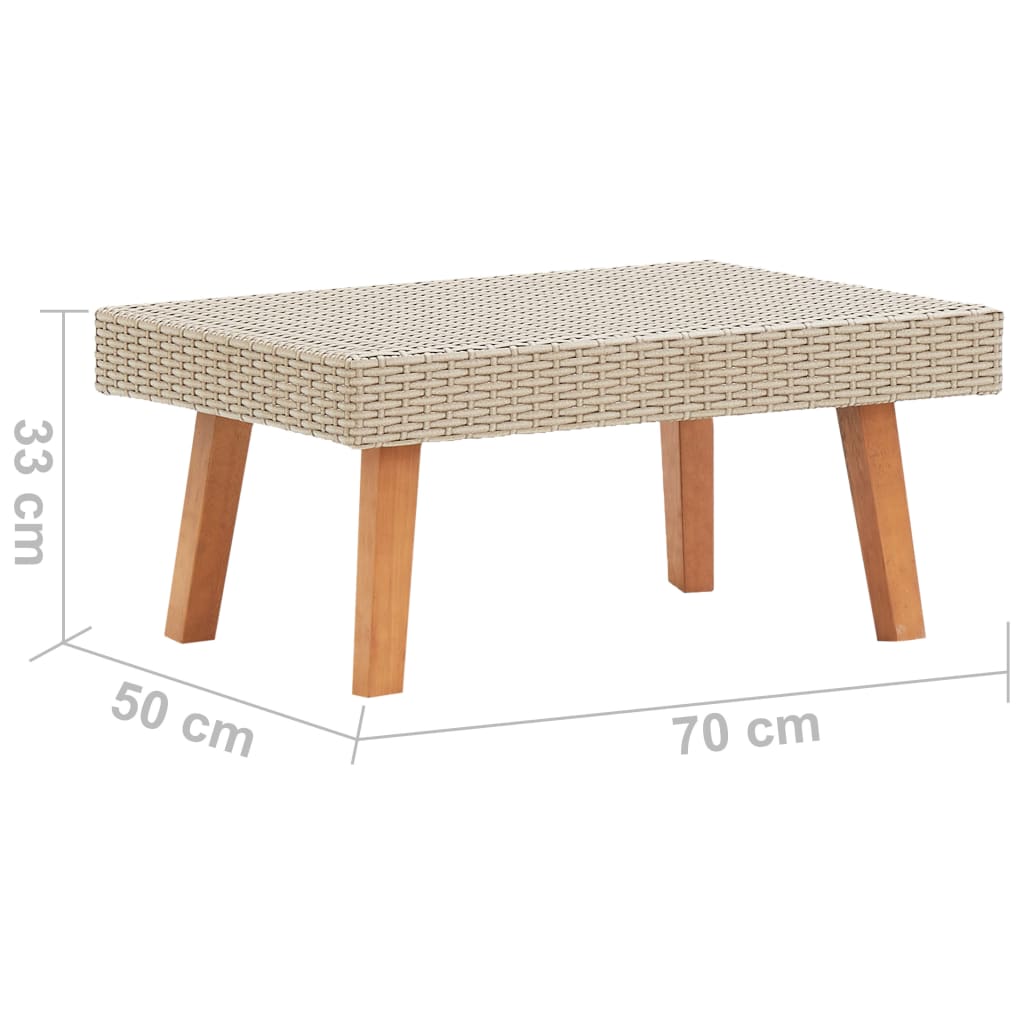Tuintafel poly rattan beige is nu te koop bij PeponiXL, paradijselijk wonen!