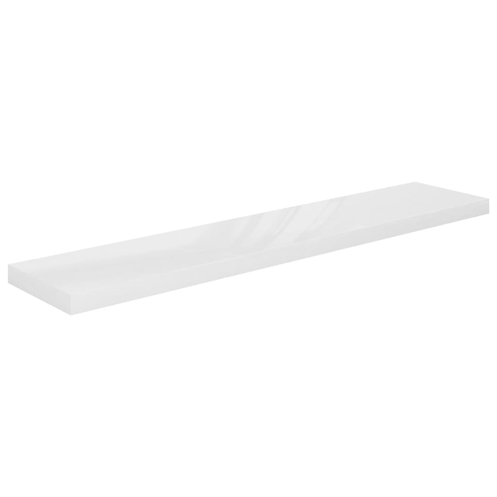 Wandschappen zwevend 4 st 120x23,5x3,8 cm MDF hoogglans wit is nu te koop bij PeponiXL, paradijselijk wonen!