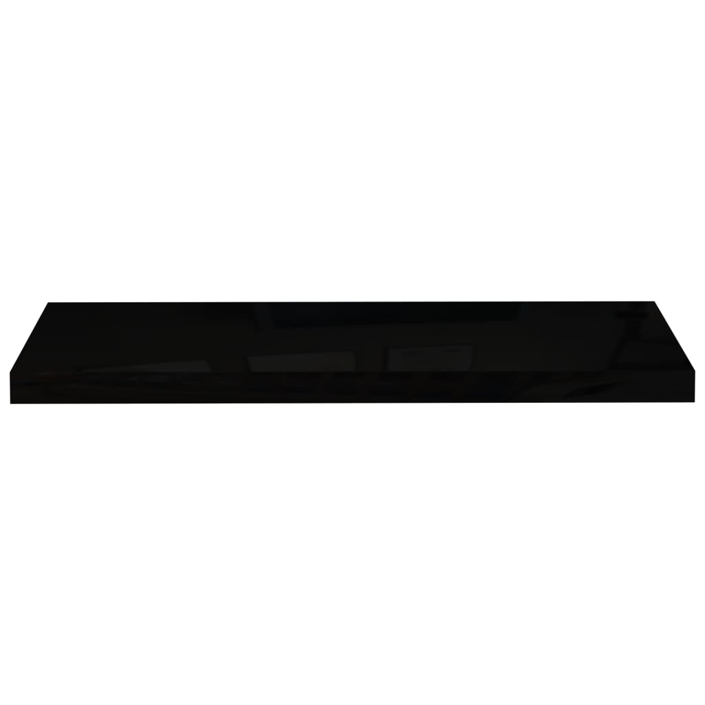 Wandschappen zwevend 4 st 80x23,5x3,8 cm MDF hoogglans zwart is nu te koop bij PeponiXL, paradijselijk wonen!