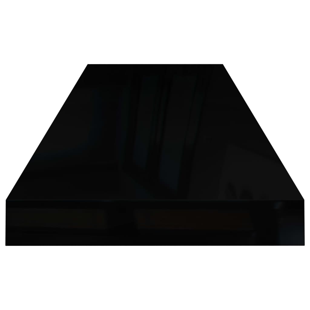 Wandschappen zwevend 4 st 80x23,5x3,8 cm MDF hoogglans zwart is nu te koop bij PeponiXL, paradijselijk wonen!