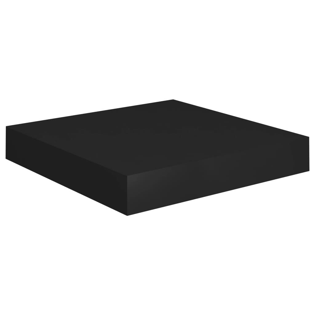 Wandschappen zwevend 4 st 23x23,5x3,8 cm MDF zwart is nu te koop bij PeponiXL, paradijselijk wonen!