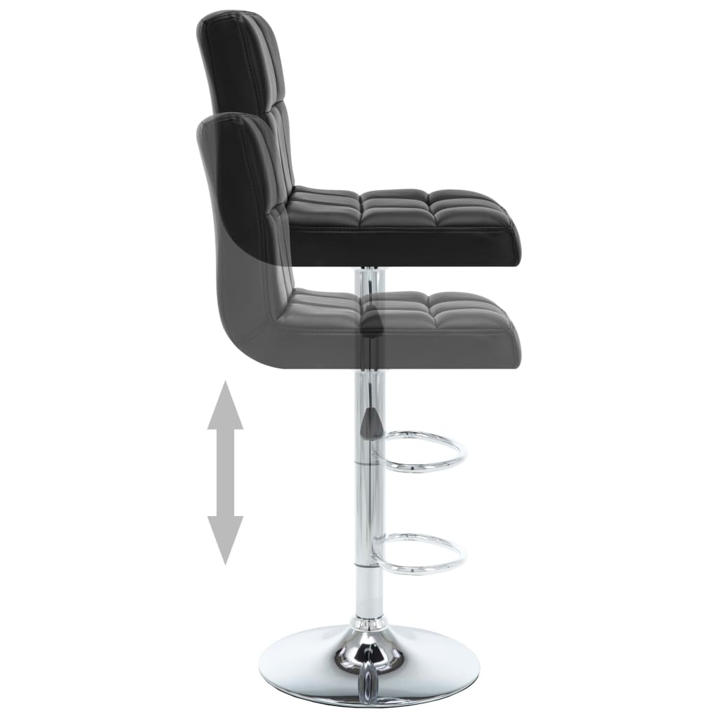 Barstoelen 2 st kunstleer zwart is nu te koop bij PeponiXL, paradijselijk wonen!
