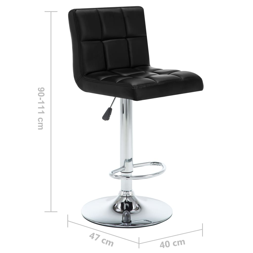 Barstoelen 2 st kunstleer zwart is nu te koop bij PeponiXL, paradijselijk wonen!