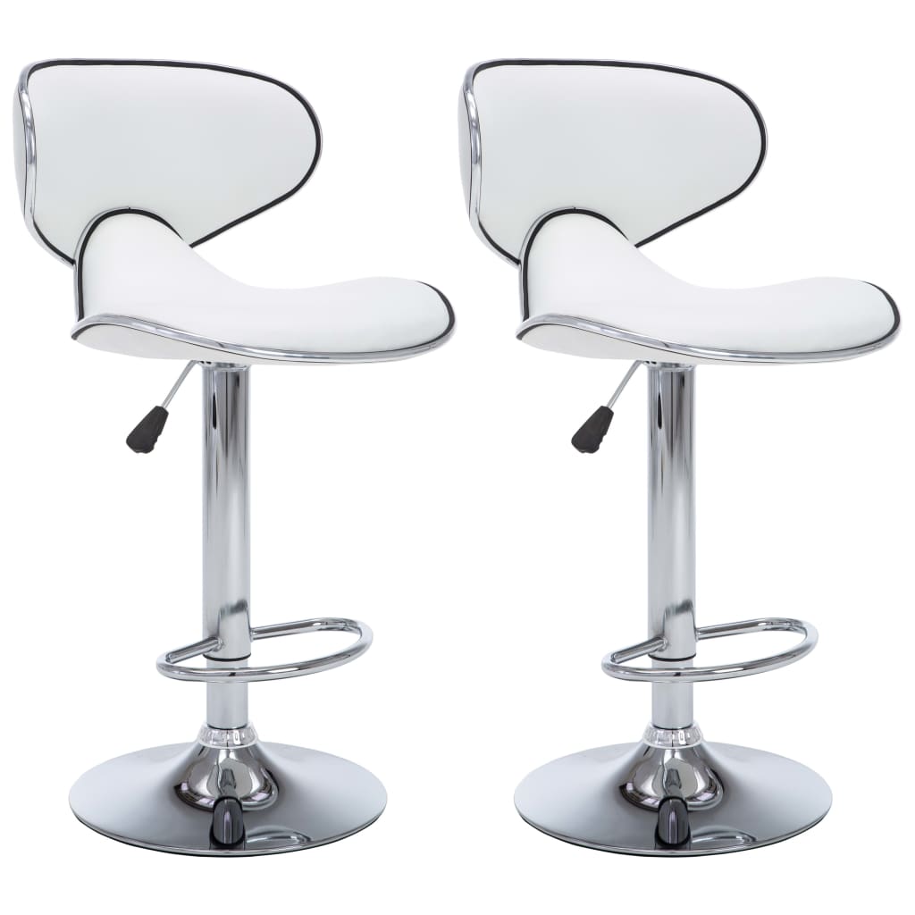 Barstoelen 2 st kunstleer wit is nu te koop bij PeponiXL, paradijselijk wonen!