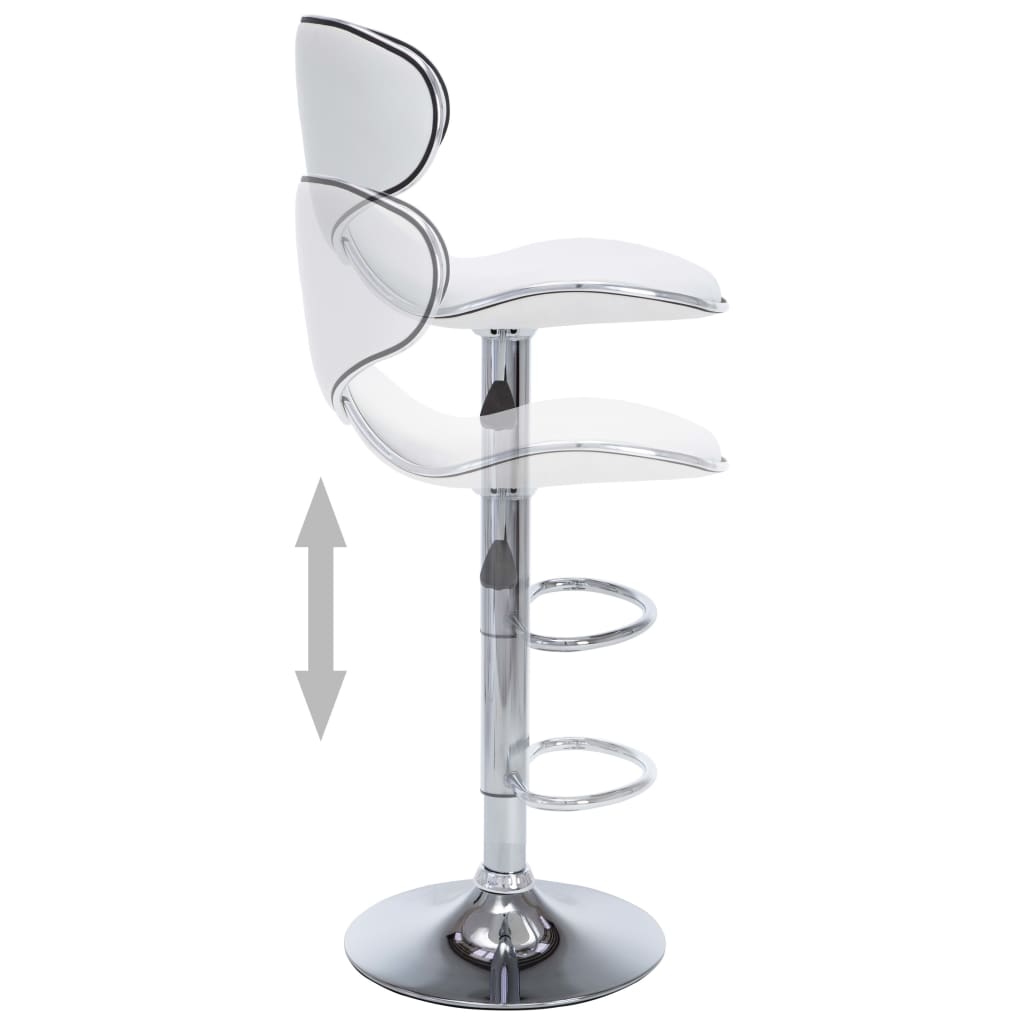 Barstoelen 2 st kunstleer wit is nu te koop bij PeponiXL, paradijselijk wonen!