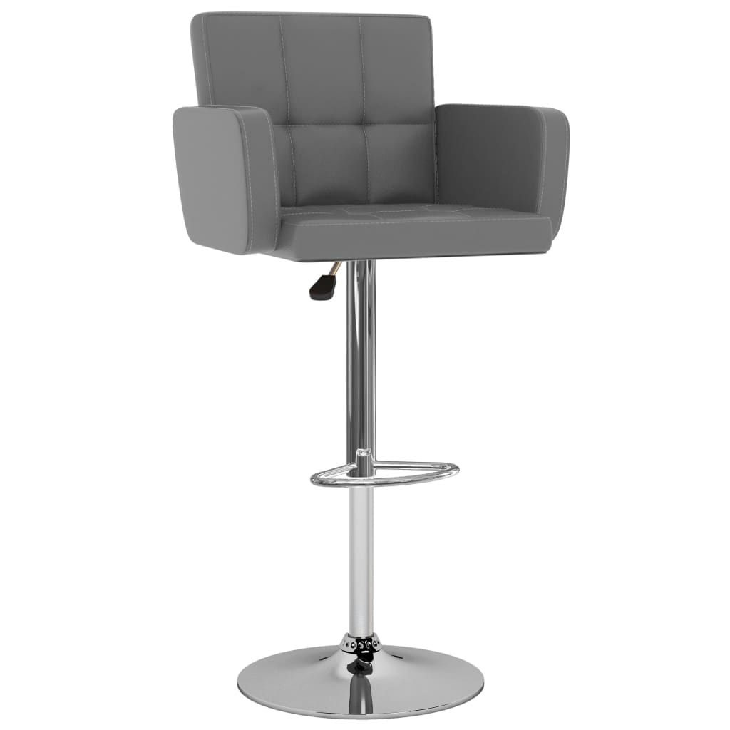 Barkrukken 2 st kunstleer grijs is nu te koop bij PeponiXL, paradijselijk wonen!